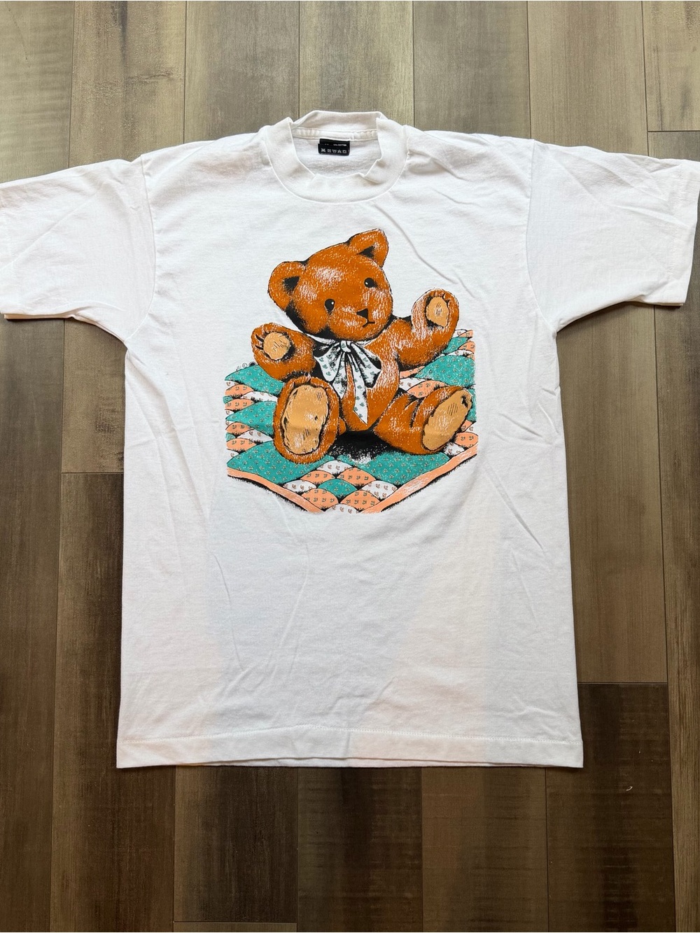 Vintage 90s Screen Stars Single Stitch Teddy Bear Graphic Shirt Size Medium